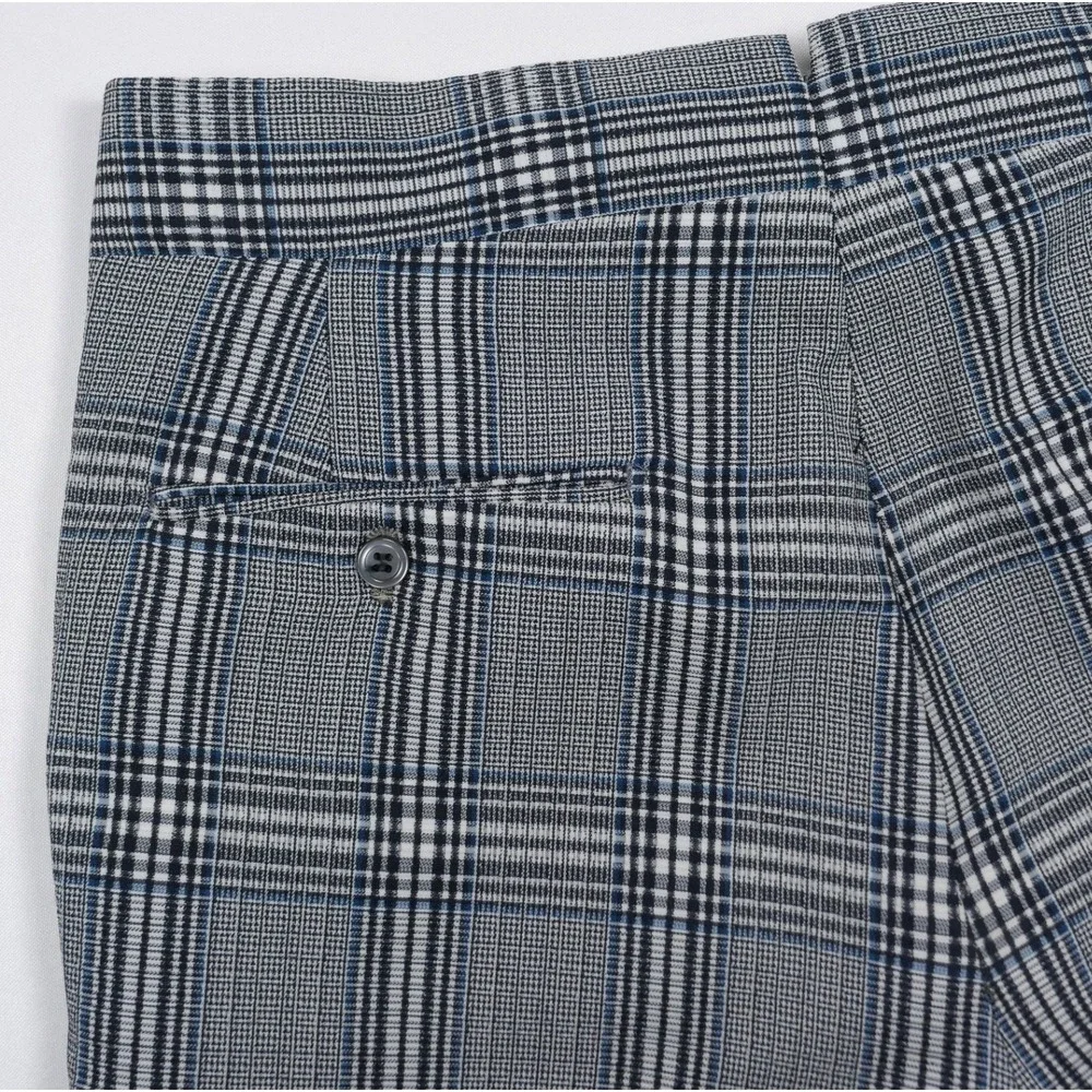 VTG 1970s Plaid 2 Pc Suit 38R 33 x33 Flare Leg Retro Griffon Allens USA Made